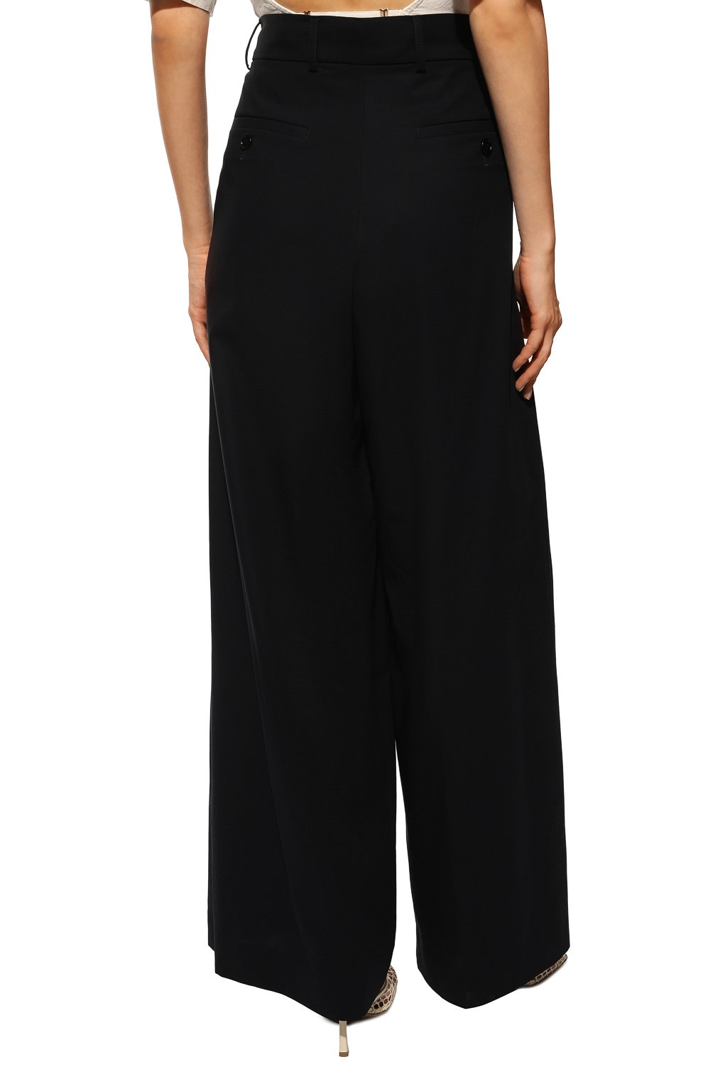 Хлопковые брюки DRIES VAN NOTEN темно-синего цвета по цене 59900 руб., арт. 221-010942-4284, фото 4 Хлопковые брюки DRIES VAN NOTEN, арт. 221-010942-4284, фото 4