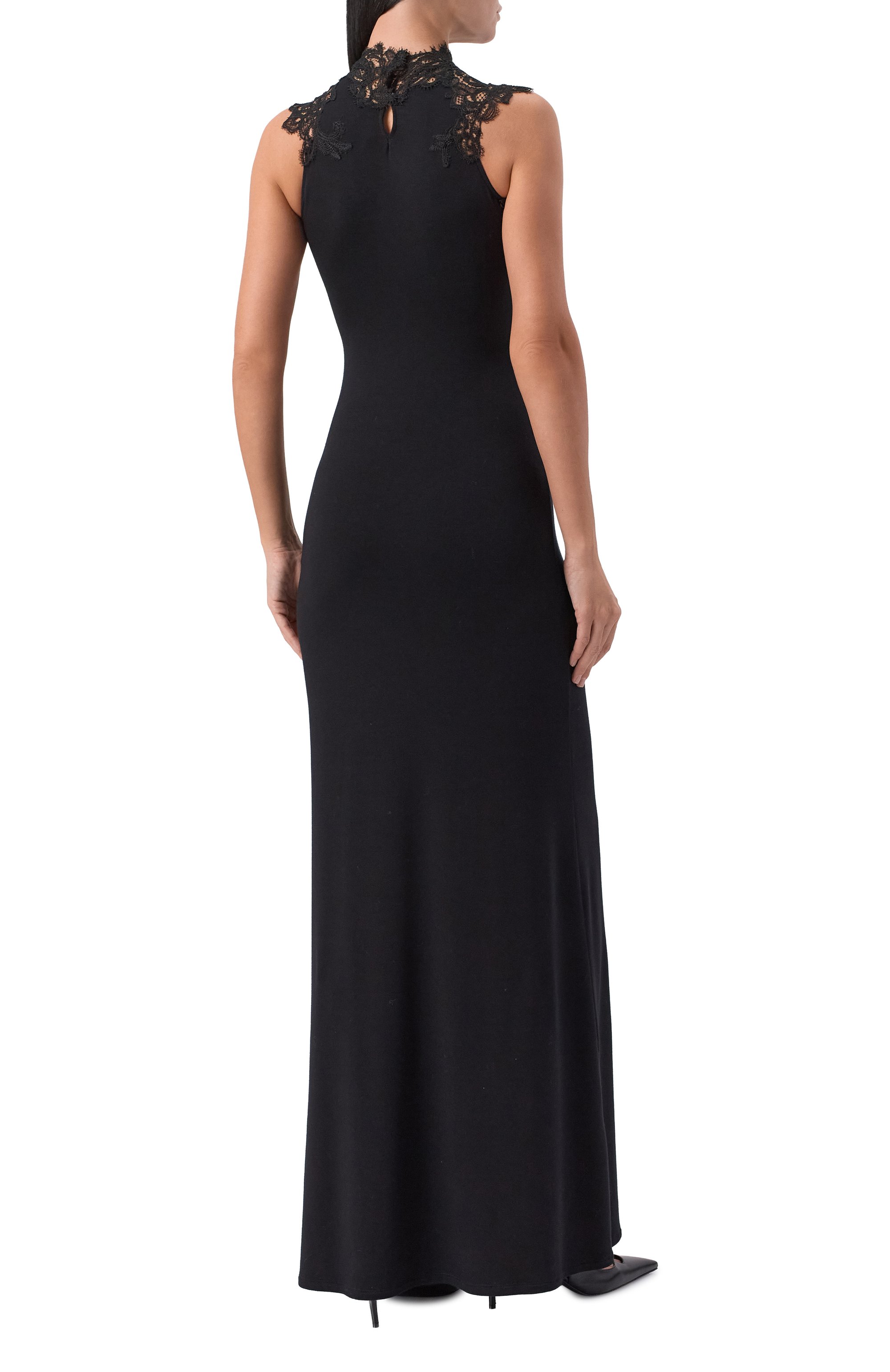 Платье из вискозы ERMANNO SCERVINO черного цвета по цене 94400 руб., арт. D474Q700VQL, фото 3 Платье из вискозы ERMANNO SCERVINO, арт. D474Q700VQL, фото 3