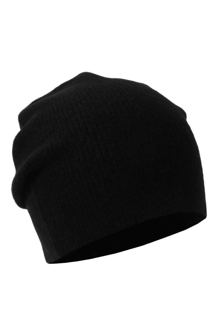 Женская кашемировая шапка LOULOU STUDIO черного цвета, арт. GATA | Фото 1 (Материал: Текстиль, Кашемир, �Шерсть; Материал сплава: Проставлено; Нос: Не проставлено)