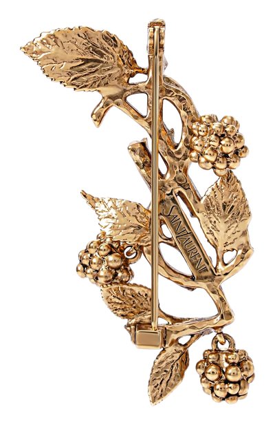 Брошь SAINT LAURENT золотого цвета по цене 69500 руб., арт. A001RG/Y1500, фото 3 Брошь SAINT LAURENT, арт. A001RG/Y1500, фото 3