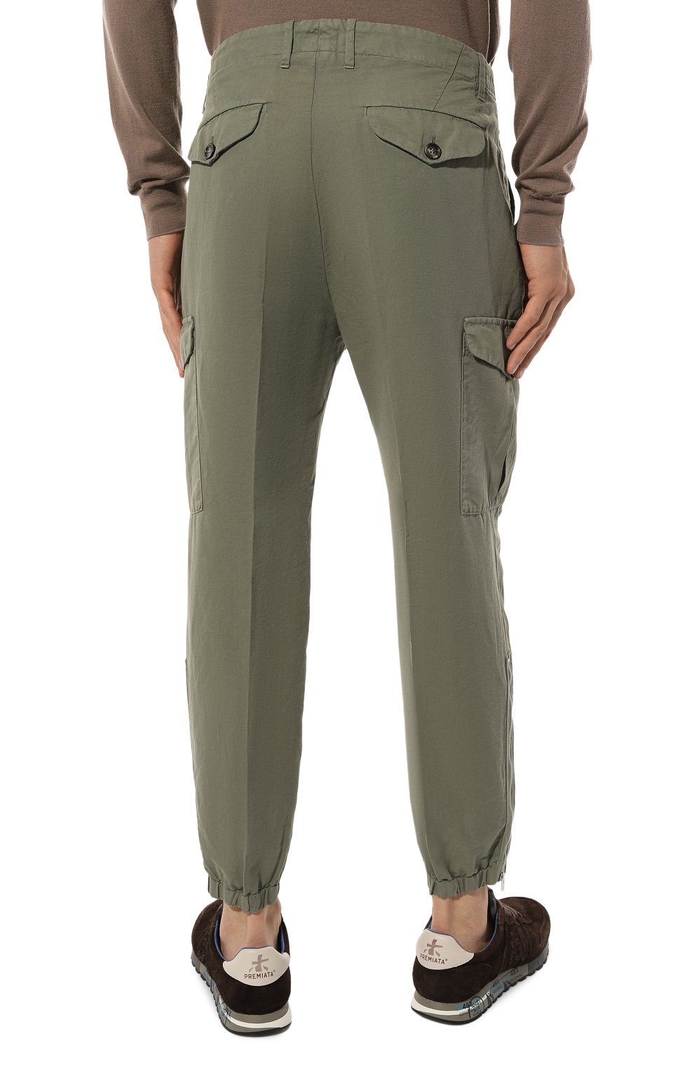 Джоггеры изо льна и хлопка BRUNELLO CUCINELLI, арт. M291DH0640, фото 4