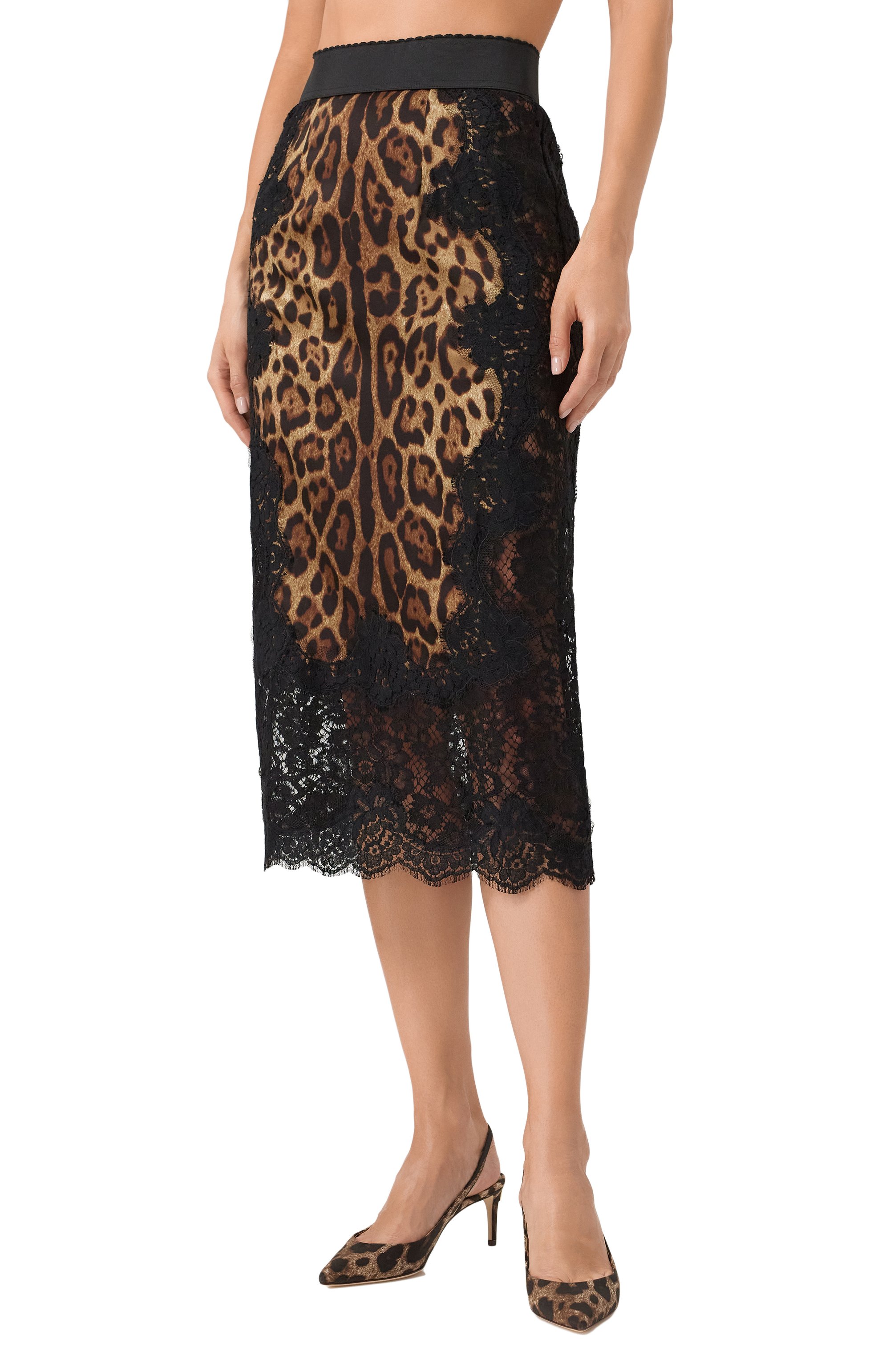 Юбка из хлопка и шелка DOLCE & GABBANA, арт. F4BHCT/FSAXY, фото 3