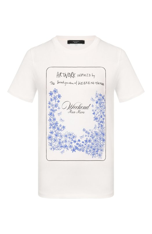 Хлопковая футболка Weekend Max Mara TEIERA Белый TEIERA