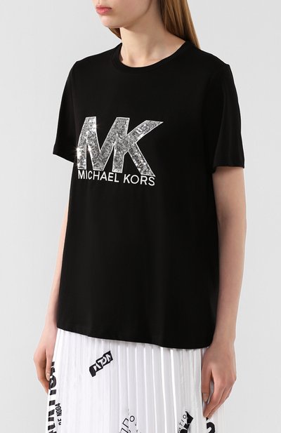 Хлопковая футболка MICHAEL MICHAEL KORS, арт. MH95MCE97J, фото 3