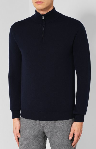 Джемпер из смеси шерсти и кашемира с воротником-стойкой на молнии CORNELIANI, арт. 00M511-0025110, фото 3