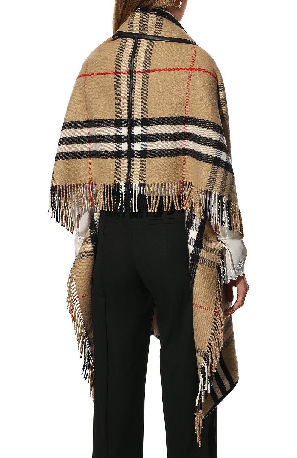 Накидка из шерсти и кашемира helen BURBERRY, арт. 8049692, фото 4