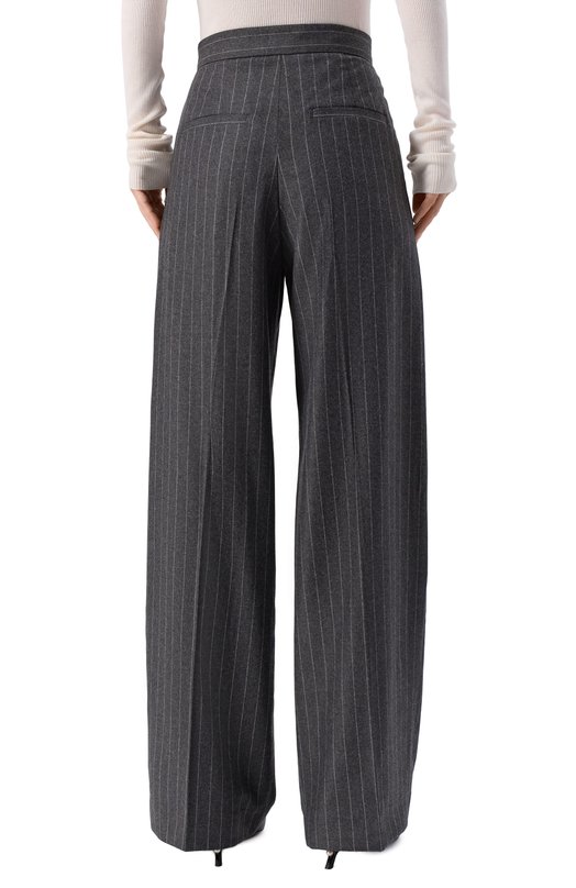 Брюки из шерсти и вискозы Sportmax BELGI01234 Серый  BELGI01234 Фото 4