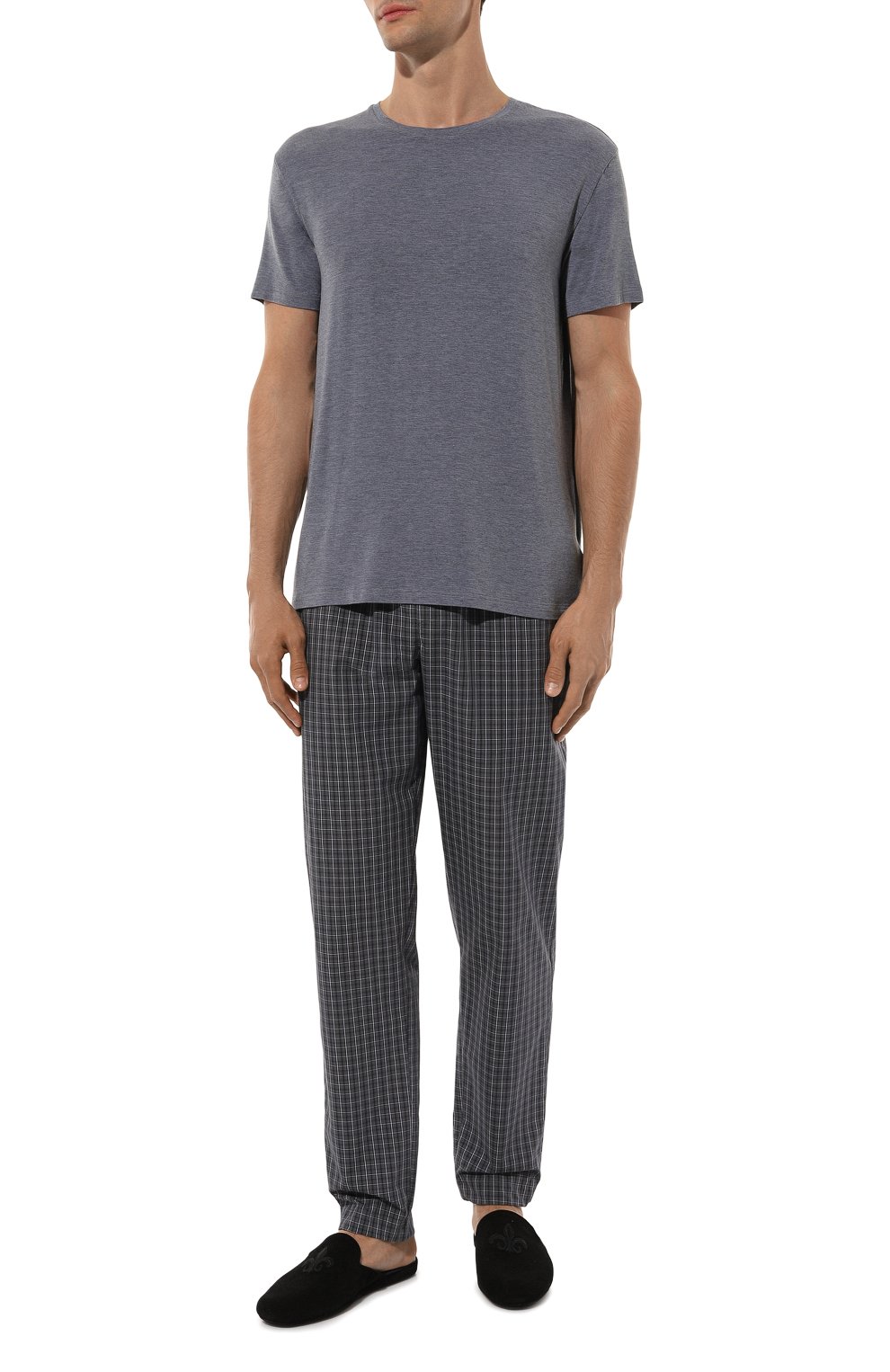 Футболка DEREK ROSE серого цвета по цене 17450 руб., арт. 3048-L0ND011, фото 2 Футболка DEREK ROSE, арт. 3048-L0ND011, фото 2