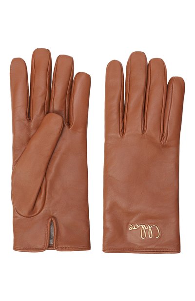 Кожаные перчатки CHLOÉ, арт. C24WG020LBR, фото 2