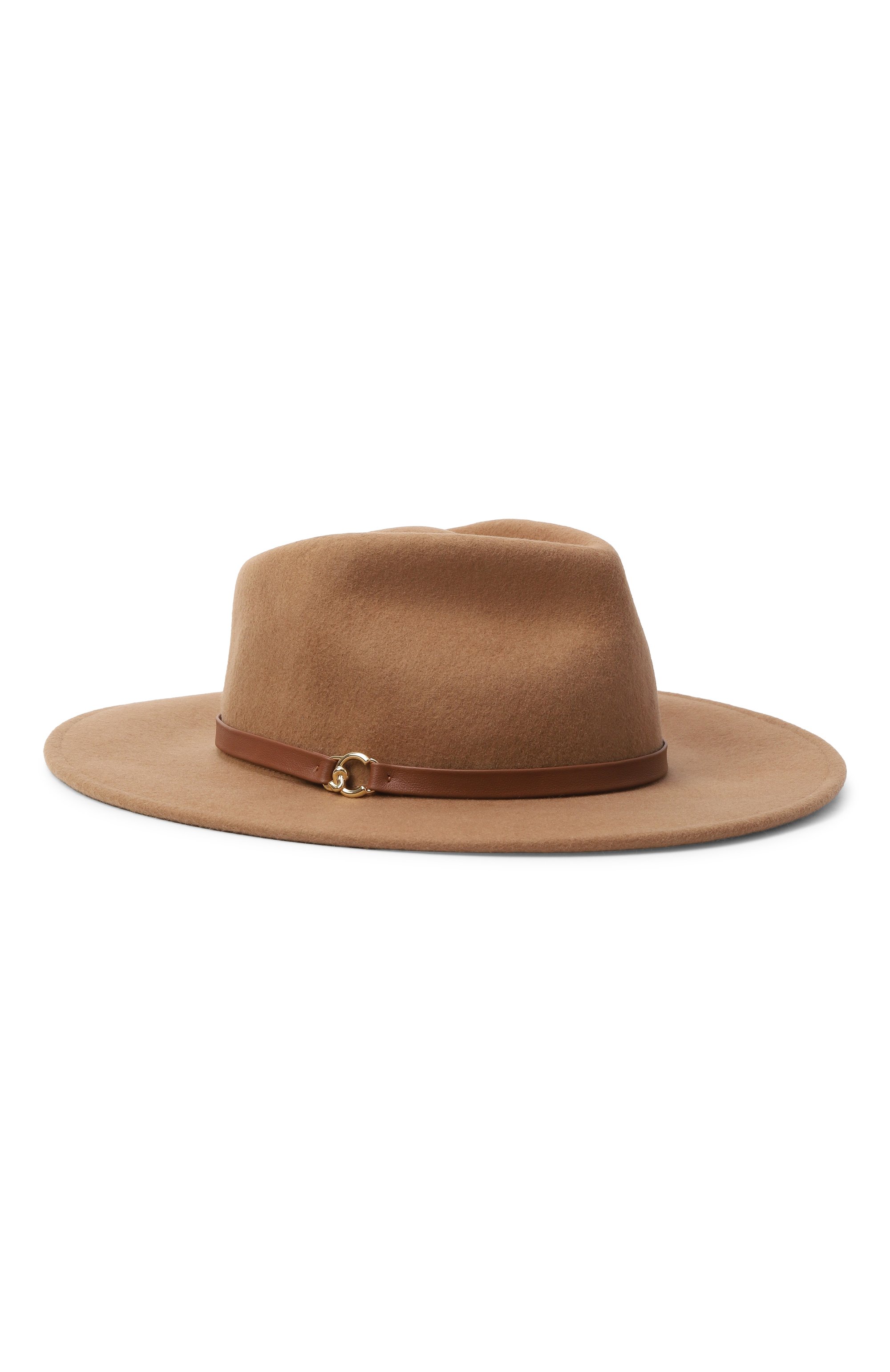 Шерстяная шляпа elise COCCINELLE светло-коричневого цвета по цене 9450 руб., арт. E7 TTW 49 01 01, фото 1 Шерстяная шляпа elise COCCINELLE, арт. E7 TTW 49 01 01, фото 1