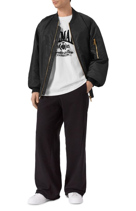 Хлопковая майка Balmain GH1ED006/GF46 Белый  GH1ED006/GF46 Фото 2