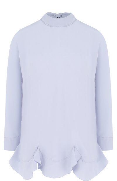Женский топ свободного кроя с фестонами и воротником-стойкой PRADA, арт. P923E-1H51-F0230