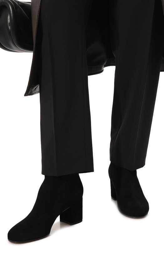 Замшевые ботильоны Gianvito Rossi G73025.60RIC.CMFNENE Чёрный  G73025.60RIC.CMFNENE Фото 3