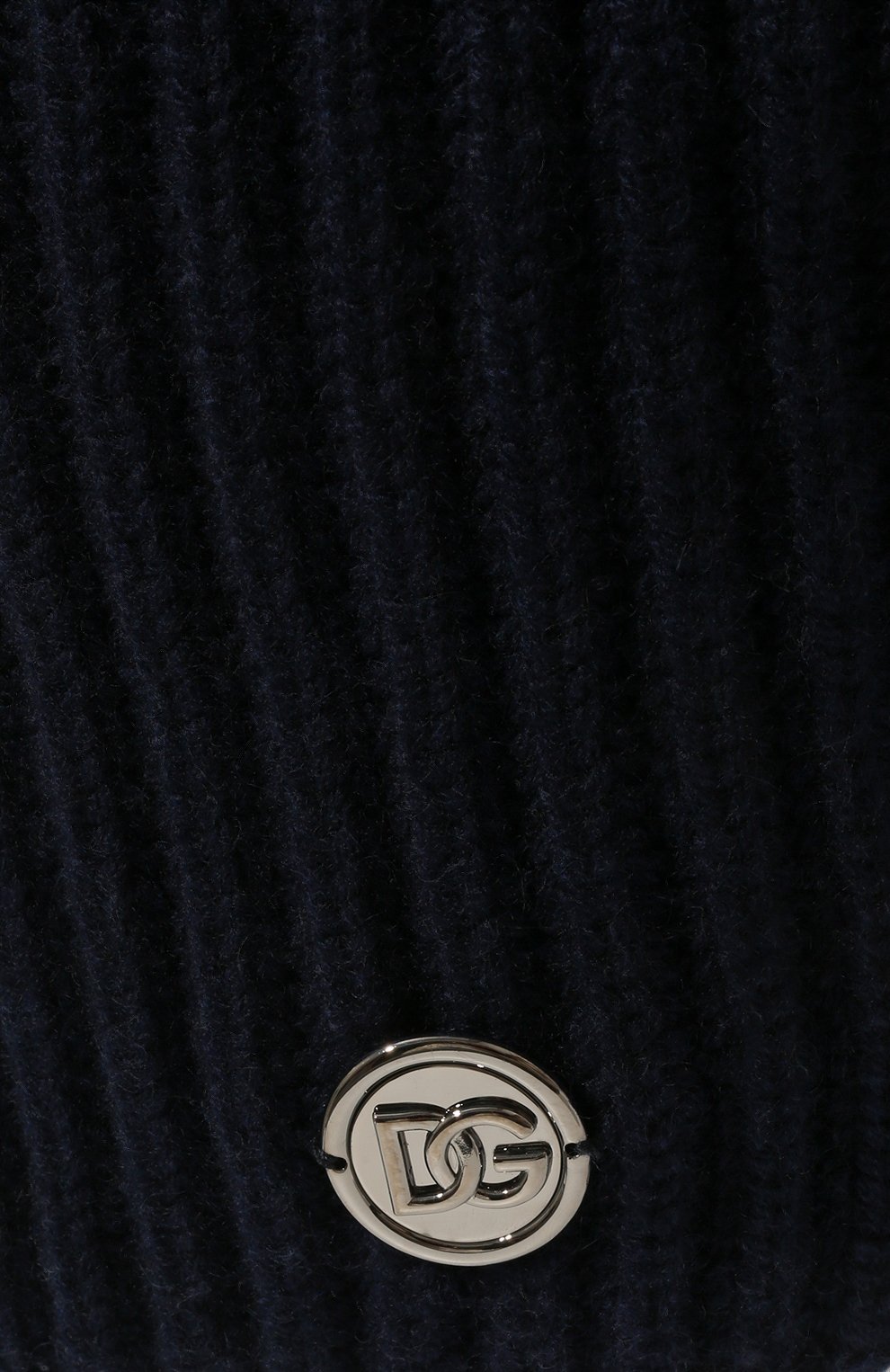 Кашемировая шапка DOLCE & GABBANA темно-синего цвета по цене 38800 руб., арт. GXL20T/JAWM1, фото 3 Кашемировая шапка DOLCE & GABBANA, арт. GXL20T/JAWM1, фото 3