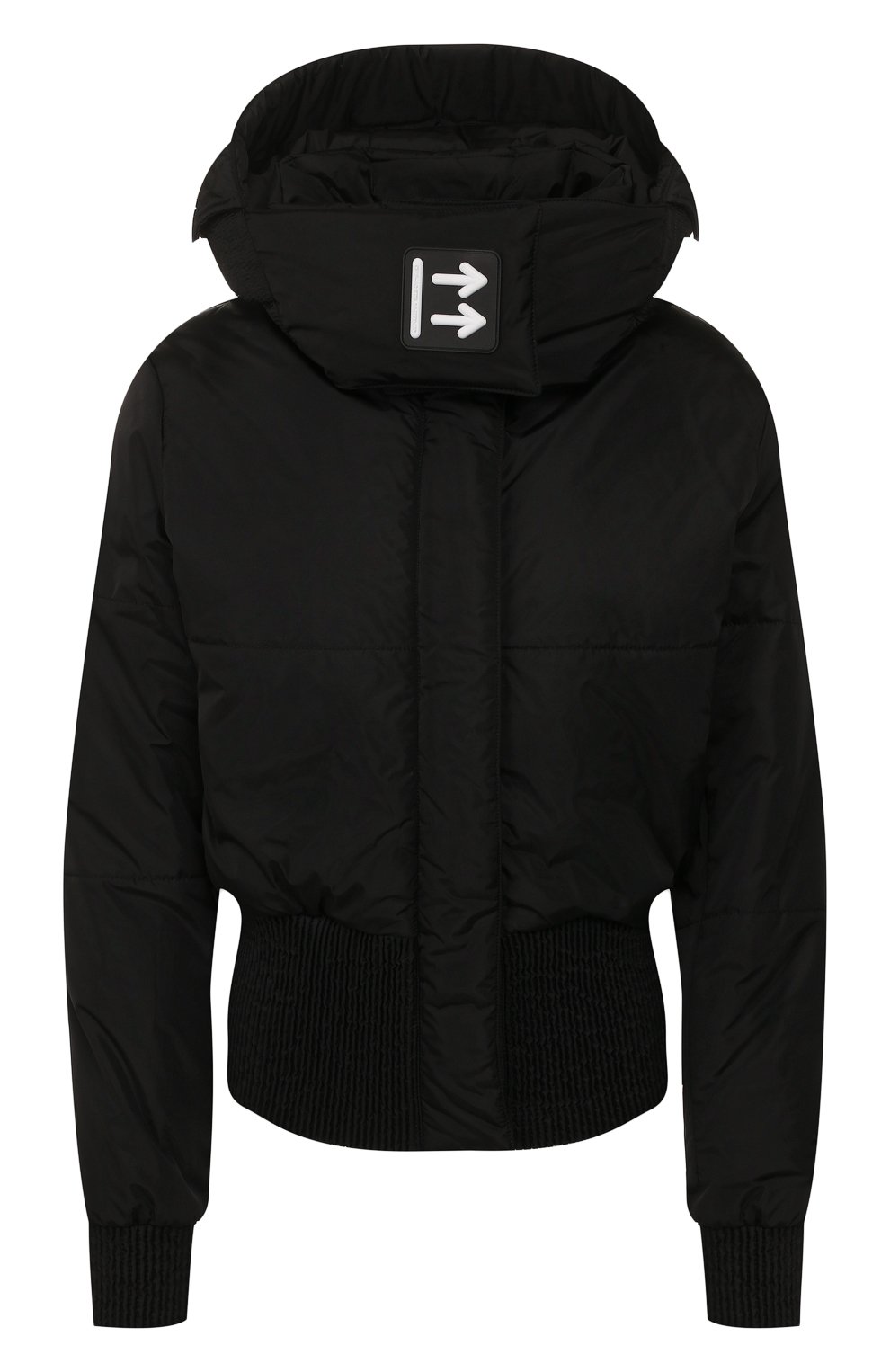 Пуховик OFF-WHITE черного цвета по цене 108500 руб., арт. 0WEA198R20A390861001, фото 1 Пуховик OFF-WHITE, арт. 0WEA198R20A390861001, фото 1