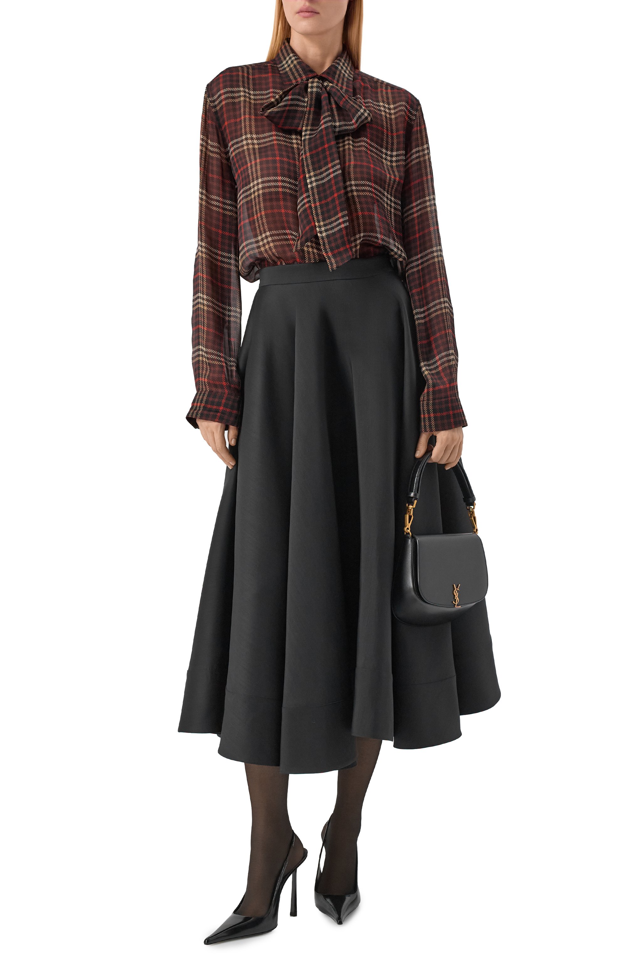 Шелковая блузка SAINT LAURENT, арт. 838125/Y3H84, фото 2