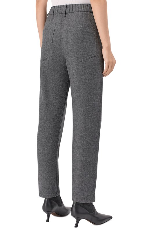 Шерстяные брюки Brunello Cucinelli MB162P8417 Серый  MB162P8417 Фото 4