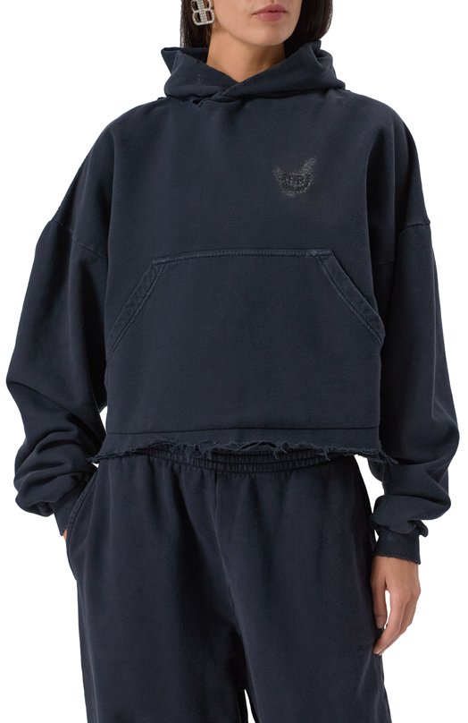 Хлопковое худи Balenciaga 783397/TSVD4 Чёрный  783397/TSVD4 Фото 3