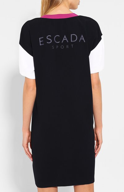 Платье прямого кроя ESCADA SPORT темно-синего цвета по цене 37350 руб., арт. 5029039, фото 4 Платье прямого кроя ESCADA SPORT, арт. 5029039, фото 4
