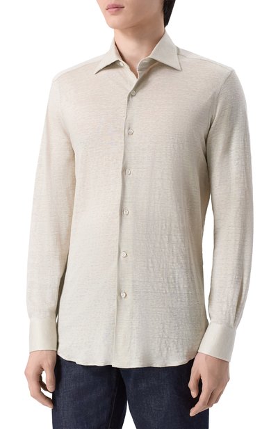 Льняная рубашка MVST, арт. SLIM/GABRIELLE/R0UND/800-JERSEY, фото 3