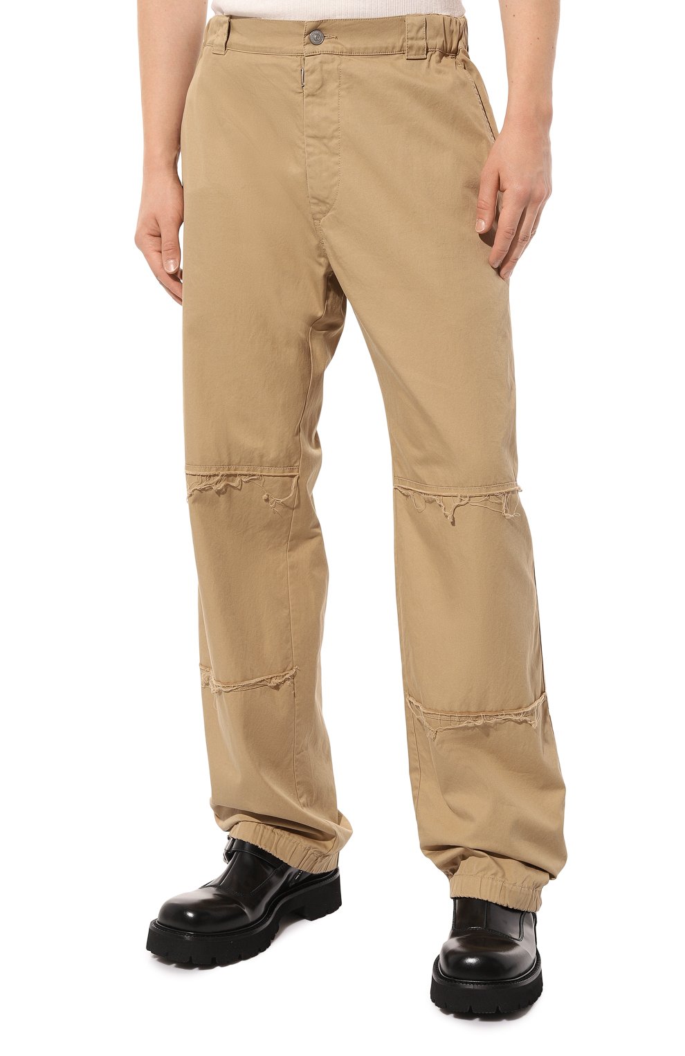 Хлопковые брюки MM6, арт. S52KA0438/S52532, фото 3