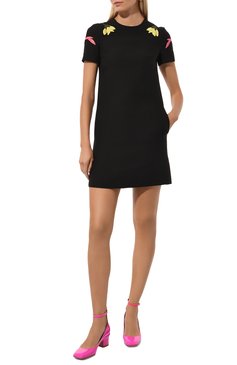 Женские кожаные туфли tan-go VALENTINO фуксия цвета, арт. 2W2S0FW9/VNE | Фото 2 (Материал внутренний: Натуральная кожа; Каблук высота: Средний; Подошва: Плоская; Каблук тип: Устойчивый; Материал внешний: Натуральная кожа)