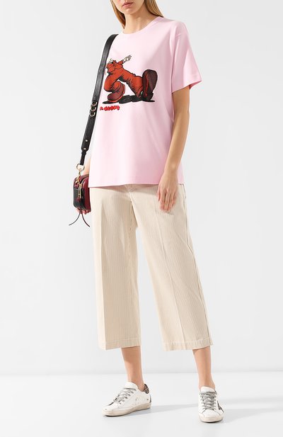 Хлопковая футболка MARC JACOBS (THE) светло-розового цвета по цене 11050 руб., арт. M4007844, фото 2 Хлопковая футболка MARC JACOBS (THE), арт. M4007844, фото 2