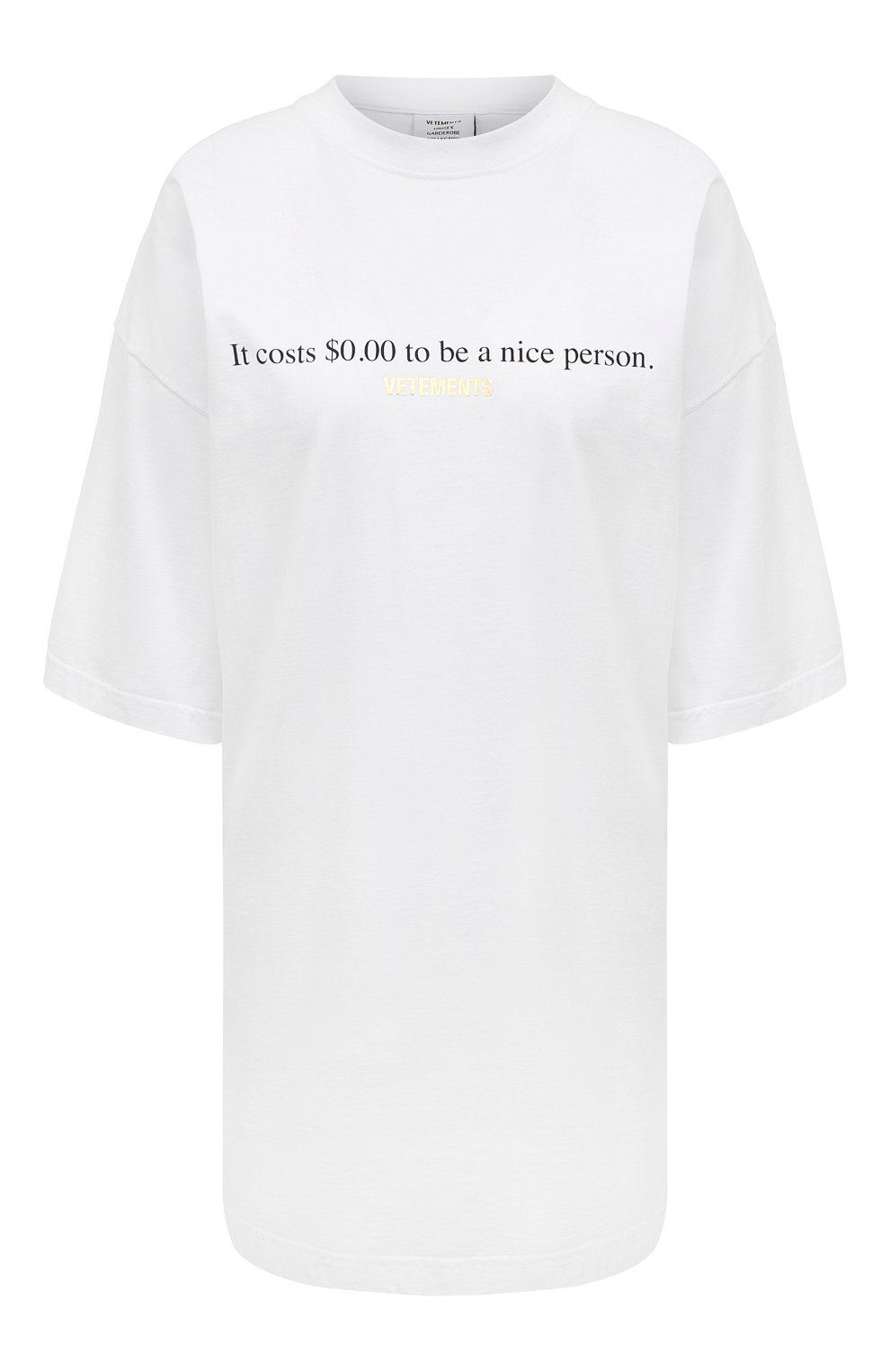 Хлопковая футболка VETEMENTS, арт. UA53TR400W, фото 1