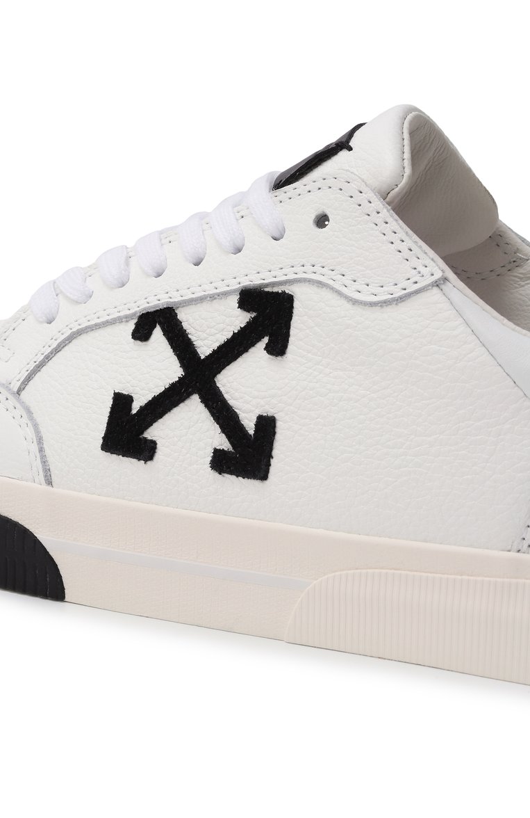 Мужские кожаные кеды new low vulcanized OFF-WHITE белого цвета, арт. 0MIA293C99LEA002 | Фото 7 (Автоматизация ТО: Проставлено; Материал внутренний: Текстиль; Материал внешний: Натуральная кожа; Подошва: Плоская; Автоматизация состава: Проставлено; Стили: Классический; Материал утеплителя: Без утеплителя; Кросс-КТ: Низкие)