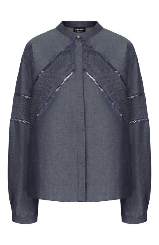 Куртка из лиоцелла и льна Giorgio Armani GW003065/AF26110 Синий GW003065/AF26110