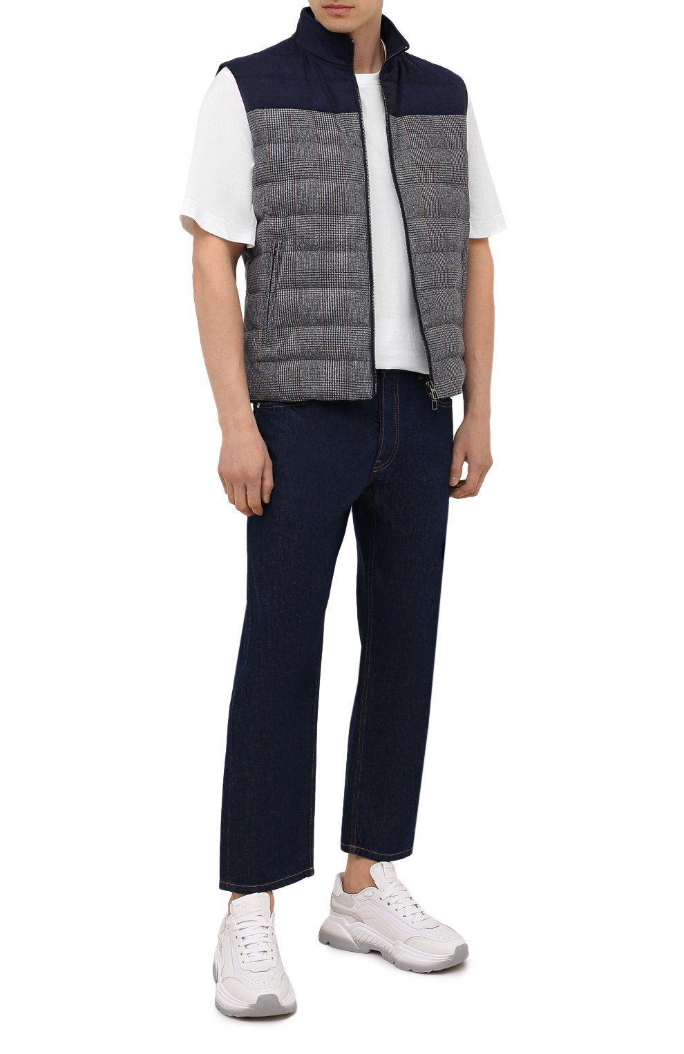 Пуховый жилет из шерсти и шелка LORO PIANA, арт. FAL8134, фото 2