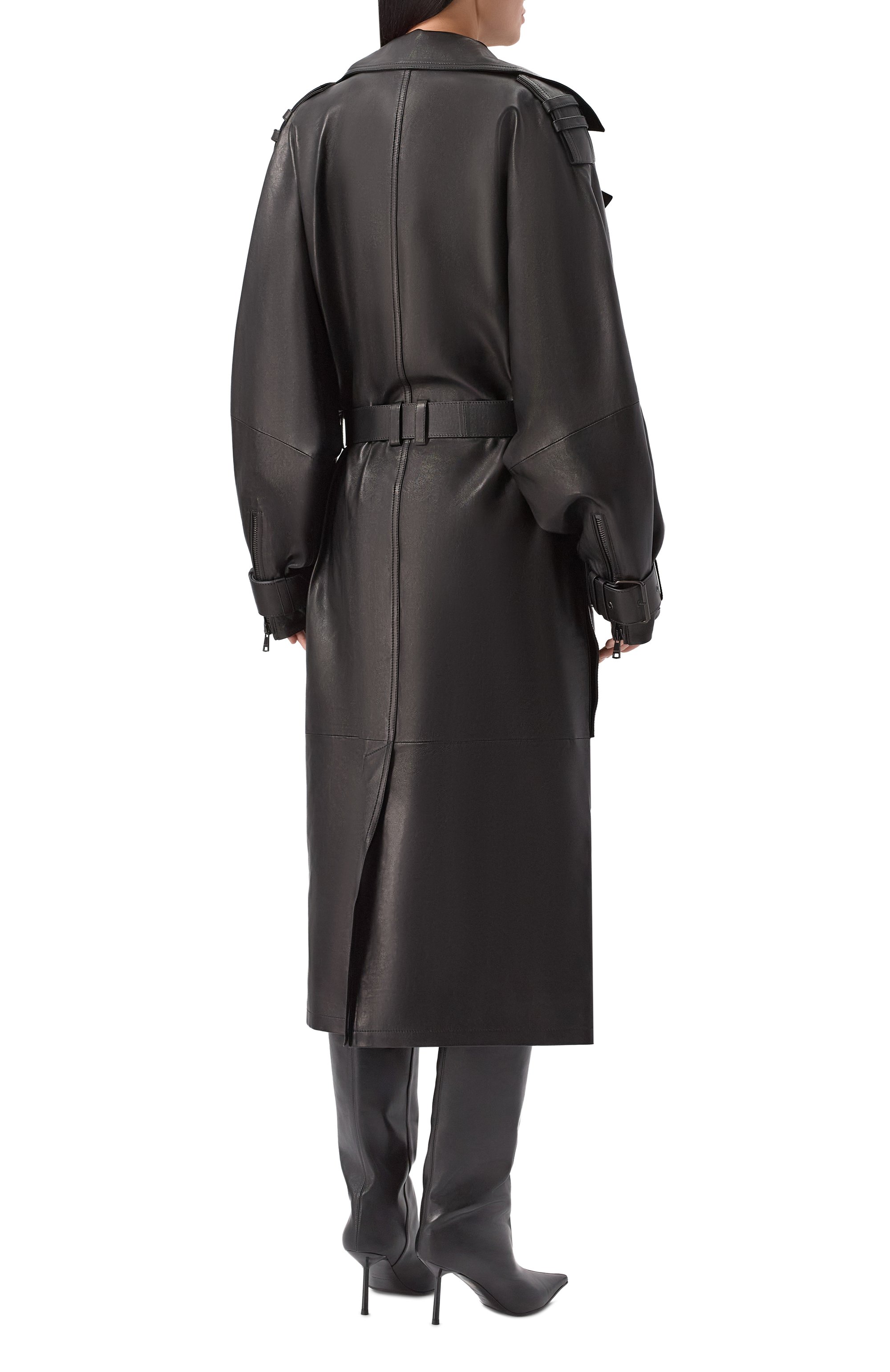 Кожаный тренч BALMAIN, арт. FF0TL188/LD63, фото 4