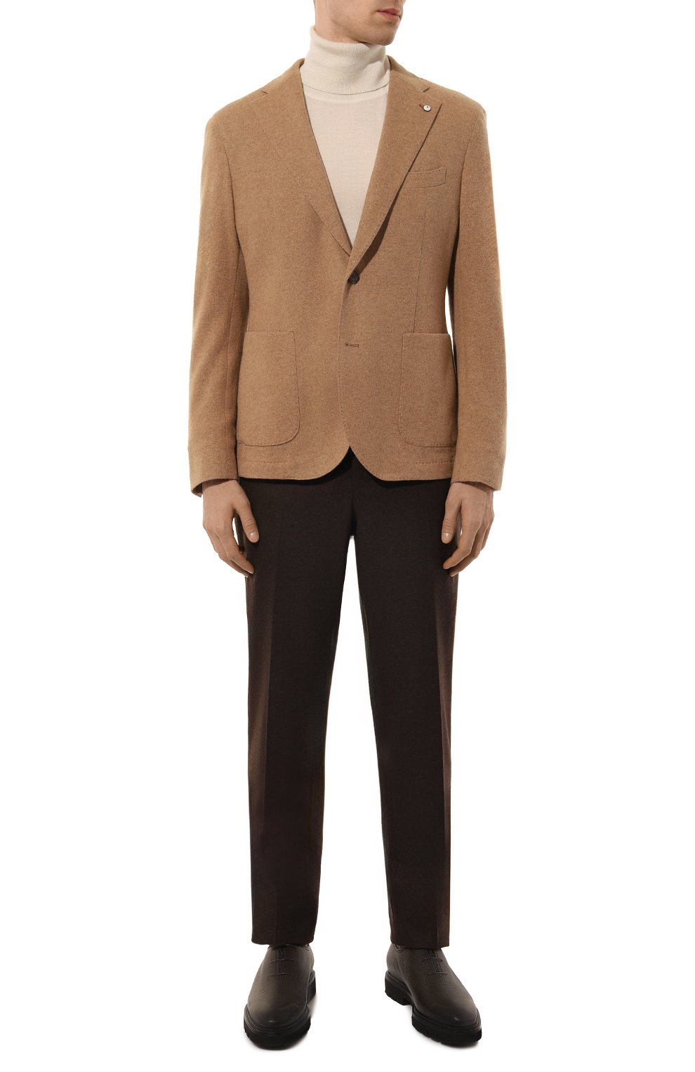 Шерстяной пиджак L.B.M. 1911 бежевого цвета по цене 79950 руб., арт. 2817/35700, фото 2 Шерстяной пиджак L.B.M. 1911, арт. 2817/35700, фото 2
