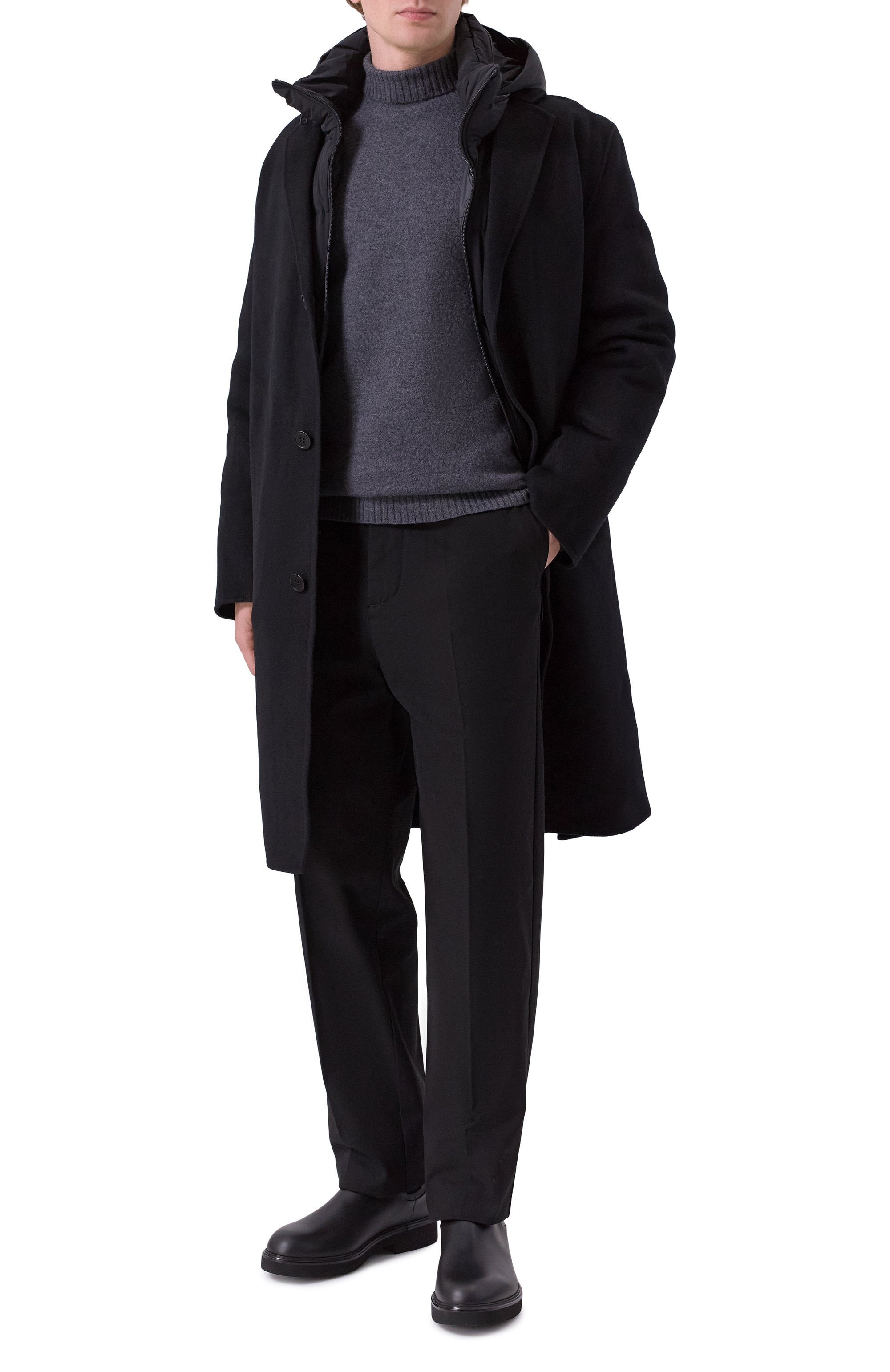 Шерстяное пальто с пуховой подстежкой RUDSAK, арт. 6124503/DRAL, фото 2