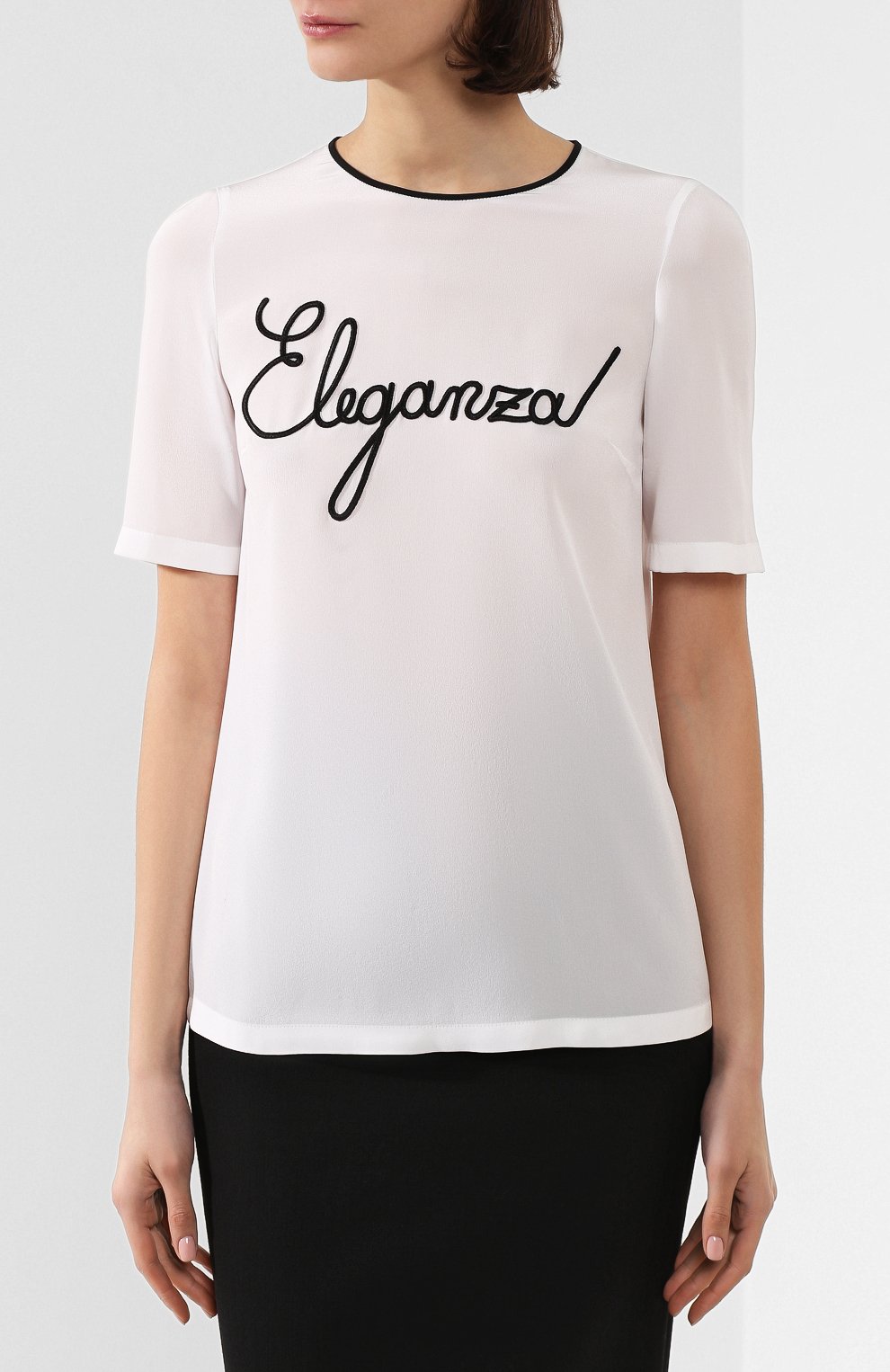 Шелковый топ DOLCE & GABBANA, арт. F73Y2Z/G7TWV, фото 3