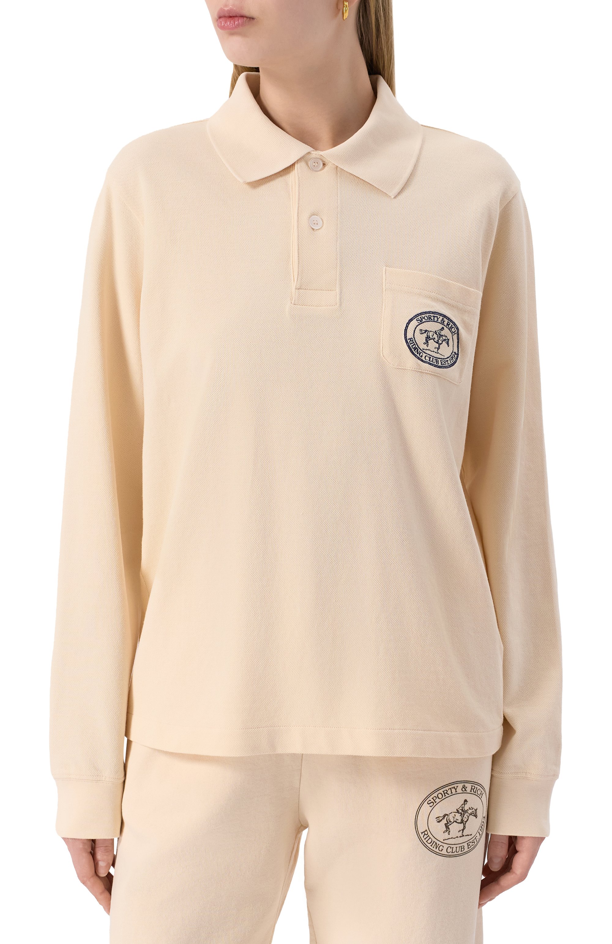 Хлопковое поло SPORTY AND RICH, арт. T0086612244CR01, фото 3