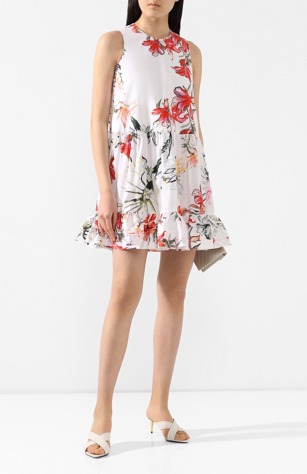 Хлопковое платье ALEXANDER MCQUEEN, арт. 620923/QDAAL, фото 2