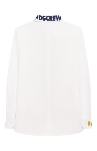 Хлопковая рубашка DOLCE & GABBANA белого цвета по цене 18600 руб., арт. L43S01/G7TFK/8-14, фото 2 Хлопковая рубашка DOLCE & GABBANA, арт. L43S01/G7TFK/8-14, фото 2