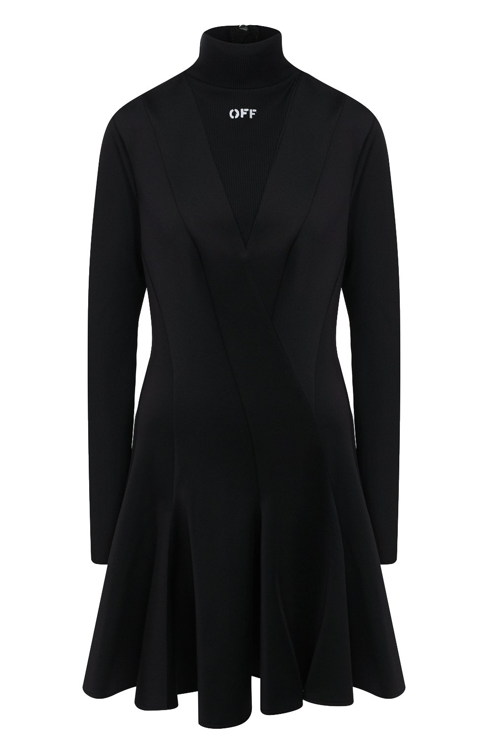 Платье OFF-WHITE черного цвета по цене 65850 руб., арт. 0WDB173F19F850521001, фото 1 Платье OFF-WHITE, арт. 0WDB173F19F850521001, фото 1