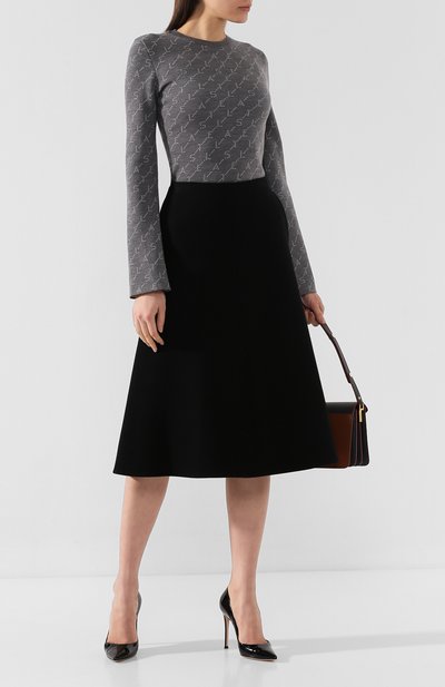 Шерстяной пуловер STELLA MCCARTNEY серого цвета по цене 54550 руб., арт. 574750/S2093, фото 2 Шерстяной пуловер STELLA MCCARTNEY, арт. 574750/S2093, фото 2
