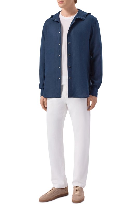 Льняная рубашка Kiton UMCMARH09690 Синий  UMCMARH09690 Фото 2