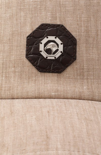 Льняная бейсболка STEFANO RICCI бежевого цвета по цене 82350 руб., арт. MCV24AL16E/L0005Q, фото 4 Льняная бейсболка STEFANO RICCI, арт. MCV24AL16E/L0005Q, фото 4