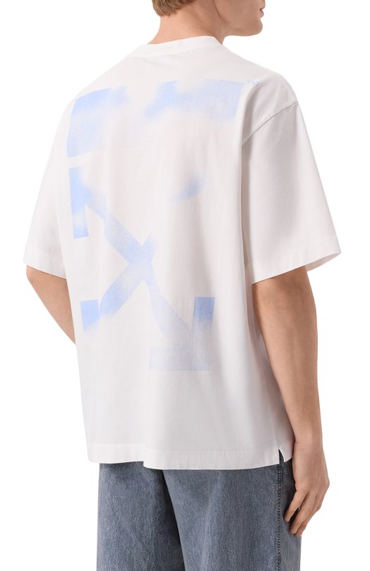 Хлопковая футболка Off-White 0MAA120F25JER00D Белый  0MAA120F25JER00D Фото 4