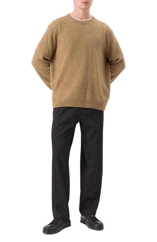 Джемпер из хлопка и шерсти Maison Margiela S50HL0033/M13108 Бежевый  S50HL0033/M13108 Фото 2
