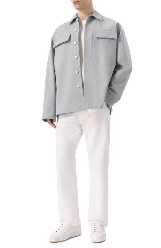 Хлопковая куртка-рубашка Jil Sander J47DL0169-J45267 Голубой  J47DL0169-J45267 Фото 2