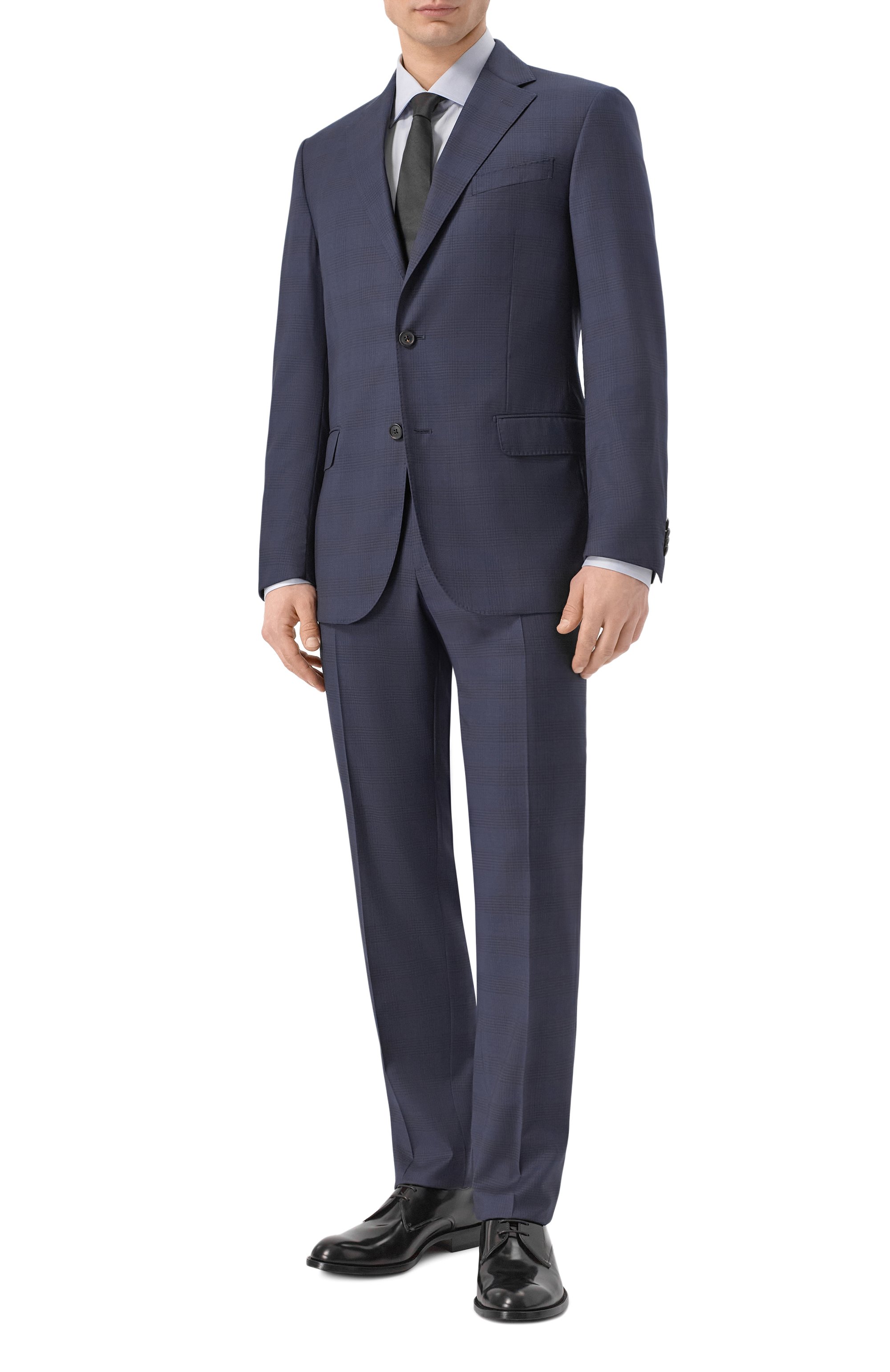 Хлопковая сорочка GIORGIO ARMANI голубого цвета по цене 63750 руб., арт. GM000468/TE11187, фото 2 Хлопковая сорочка GIORGIO ARMANI, арт. GM000468/TE11187, фото 2