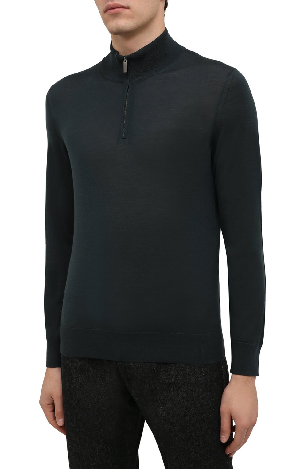 Шерстяной джемпер ZEGNA темно-зеленого цвета по цене 97000 руб., арт. UYM00/125, фото 3 Шерстяной джемпер ZEGNA, арт. UYM00/125, фото 3