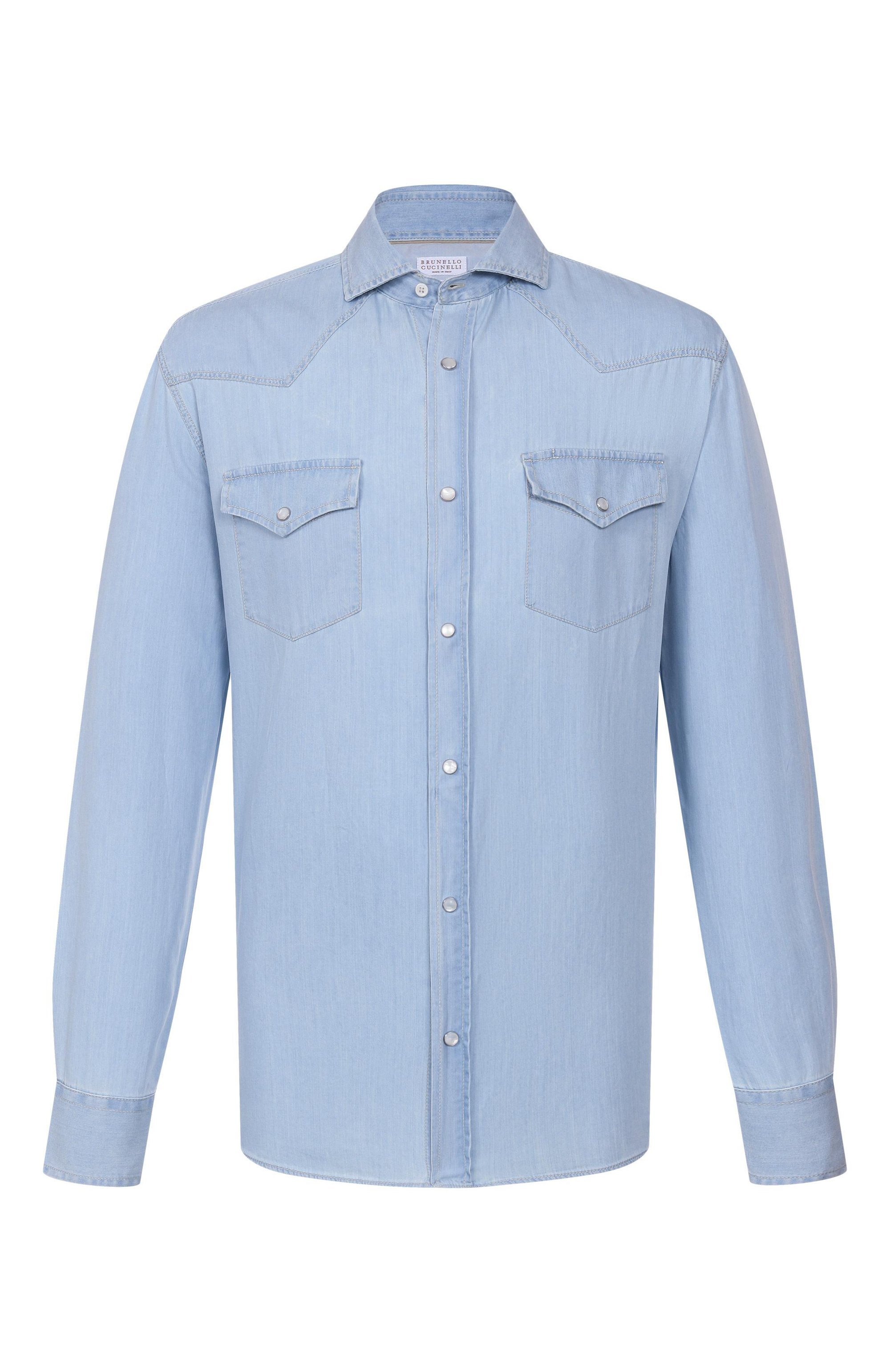Джинсовая рубашка BRUNELLO CUCINELLI, арт. MR6834008, фото 1