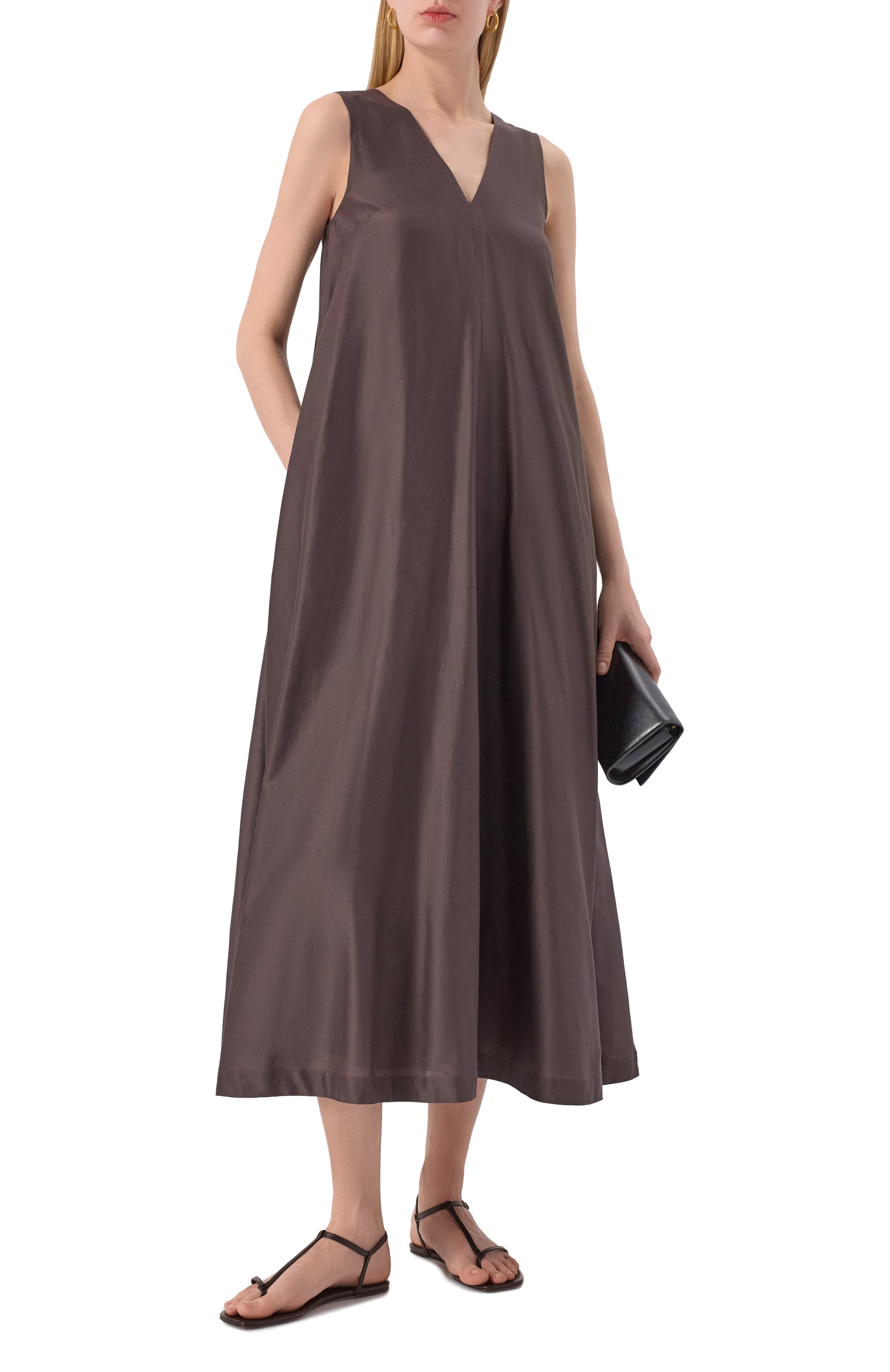 Платье из хлопка и шелка LORENA ANTONIAZZI, арт. R2579AB88A/4573, фото 2