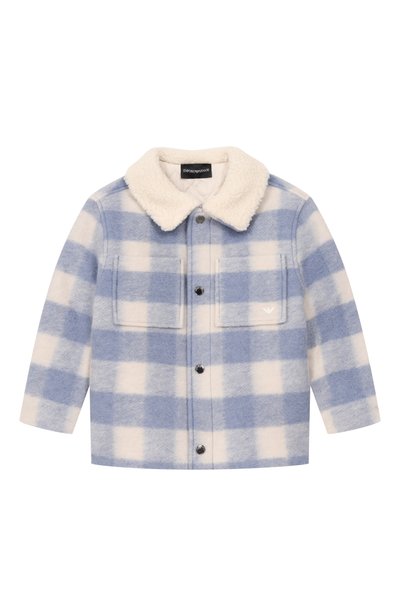 Мужская утепленное пальто из шерсти EMPORIO ARMANI, арт. EB001516/AF26136